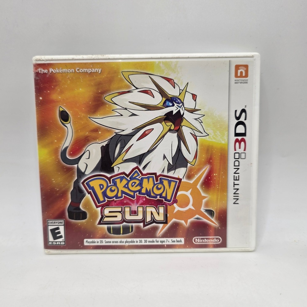Nintendo Pokemon Sun 3DS Game Alola Region Solgaleo RPG Handheld CTR-BNDE-USA